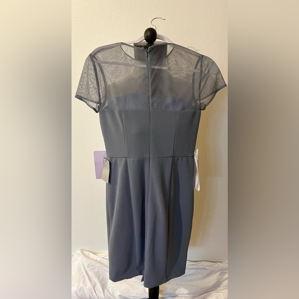 JS Collections Elegant Gray-blue Dress new with tags . Women’s size 2 - Picture 2 of 4